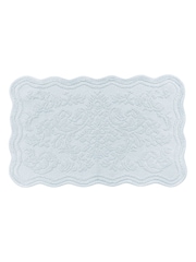 Allure Bath Fashions Blue Scalloped Jacquard Bath Mat - Image 3 of 4