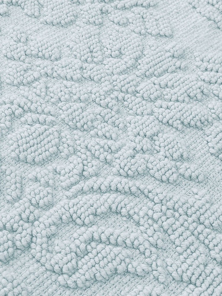 Allure Bath Fashions Blue Scalloped Jacquard Bath Mat - Image 6 of 6 Allure Bath Fashions Blue Scalloped Jacquard Bath Mat - Image 6 of 6