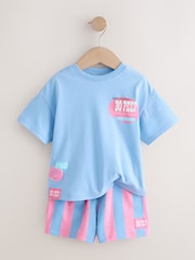 Blue/Pink Toy Story Bo Peep Short Sleeve T-Shirt and Shorts Set (3mths-7yrs) - Image 2 of 5
