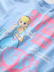 Blue/Pink Toy Story Bo Peep Short Sleeve T-Shirt and Shorts Set (3mths-7yrs) - Image 4 of 5