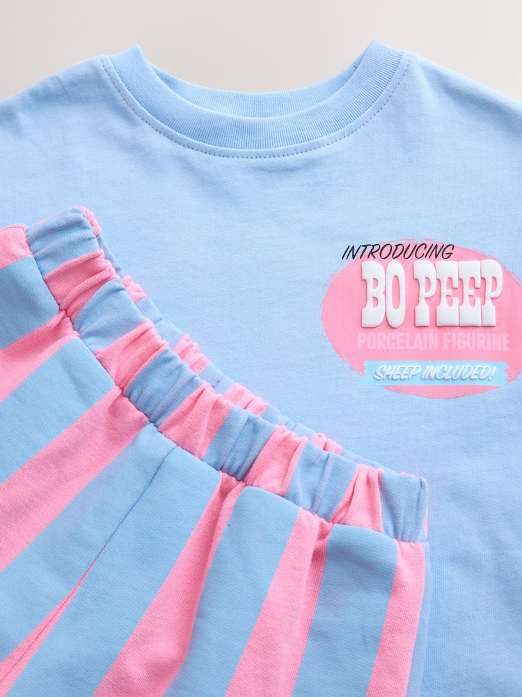 Blue/Pink Toy Story Bo Peep Short Sleeve T-Shirt and Shorts Set (3mths-7yrs) - Image 5 of 5