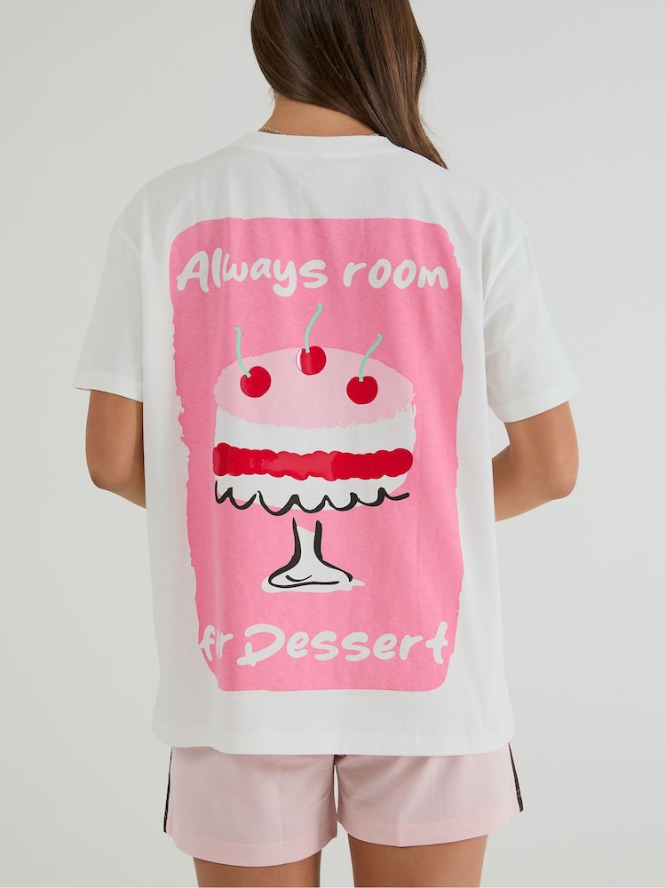 Skinnydip White Always Room For Dessert T-Shirt - Image 4 of 4 Skinnydip White Always Room For Dessert T-Shirt - Image 4 of 4