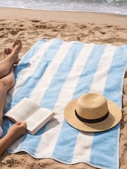 Allure Bath Fashions Ice Blue Scalloped Beach Towel - Image 1 of 4