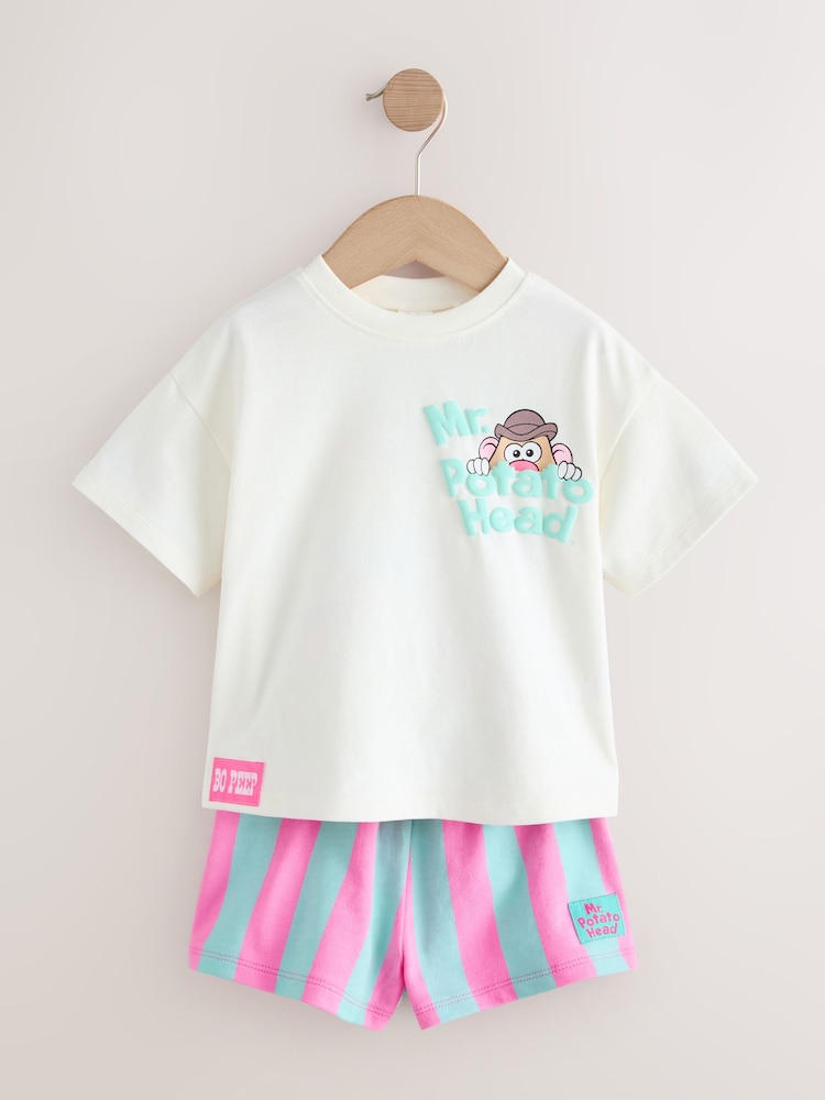 Cream Toy Story Mr Potato Head Short Sleeve T-Shirt and Short Set (3mths-7yrs) - Image 1 of 5