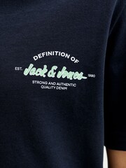 JACK & JONES JUNIOR Navy T-Shirt And Shorts Set - Image 5 of 8