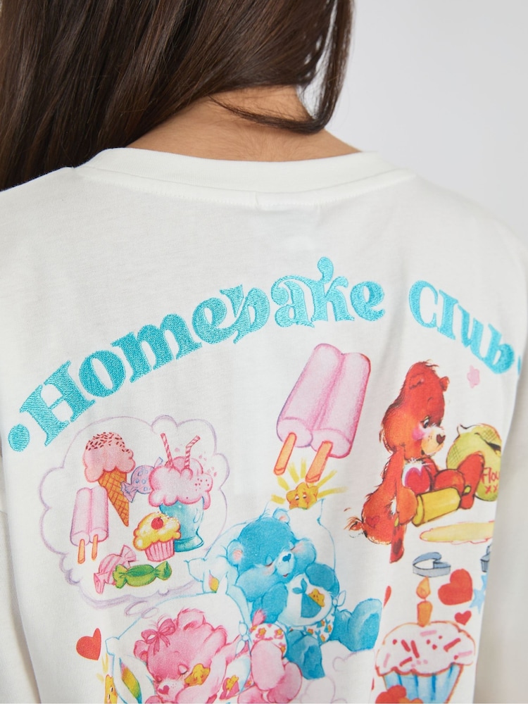 Skinnydip White Care Bears x Skinnydip Homebake Club T-Shirt - Image 3 of 3 Skinnydip White Care Bears x Skinnydip Homebake Club T-Shirt - Image 3 of 3