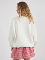 Skinnydip White Busy Being That Girl Sweatshirt - Image 2 of 4