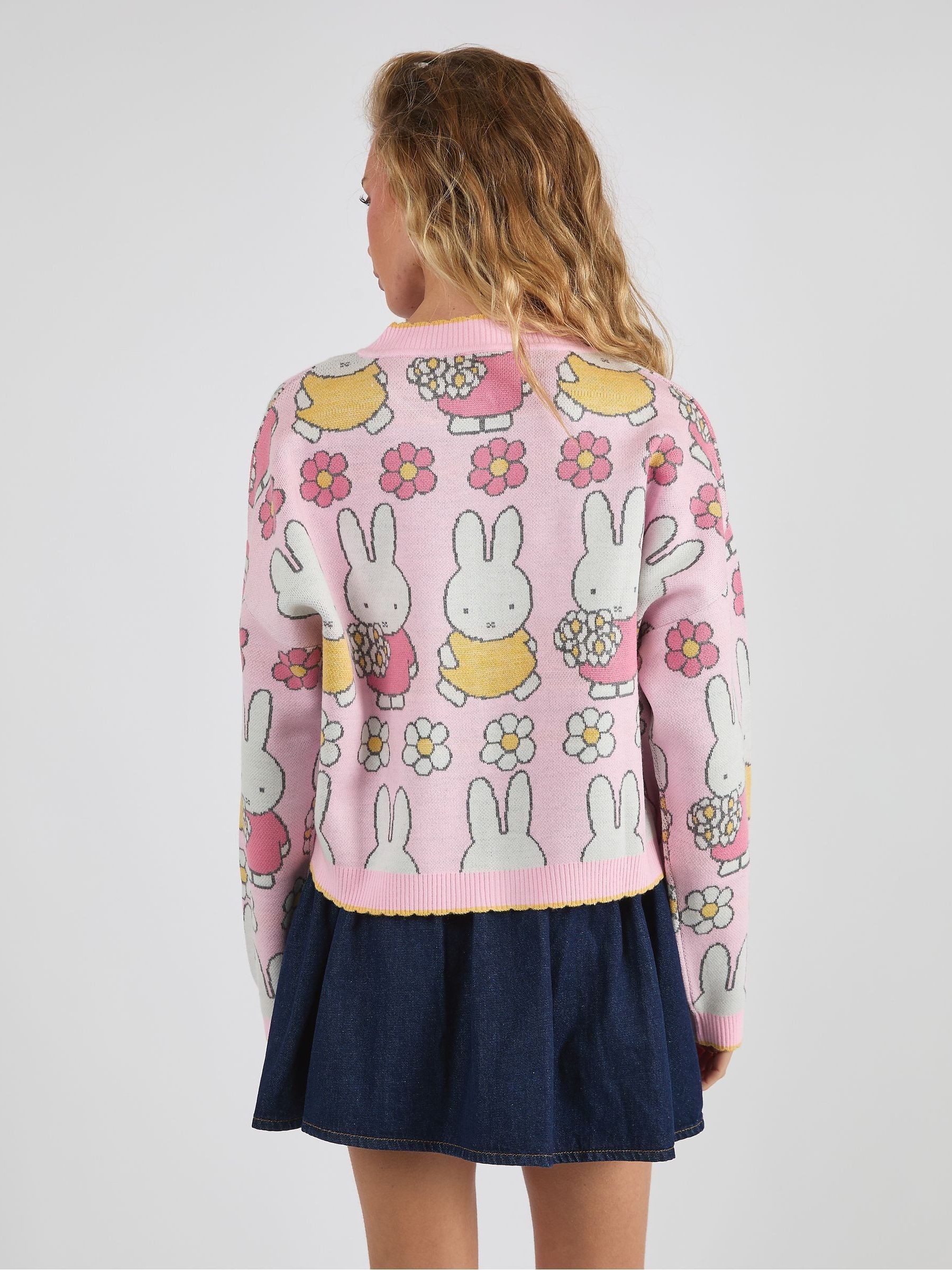 Buy Skinnydip Pink Miffy Flower Knitted Cardigan from the Next UK
