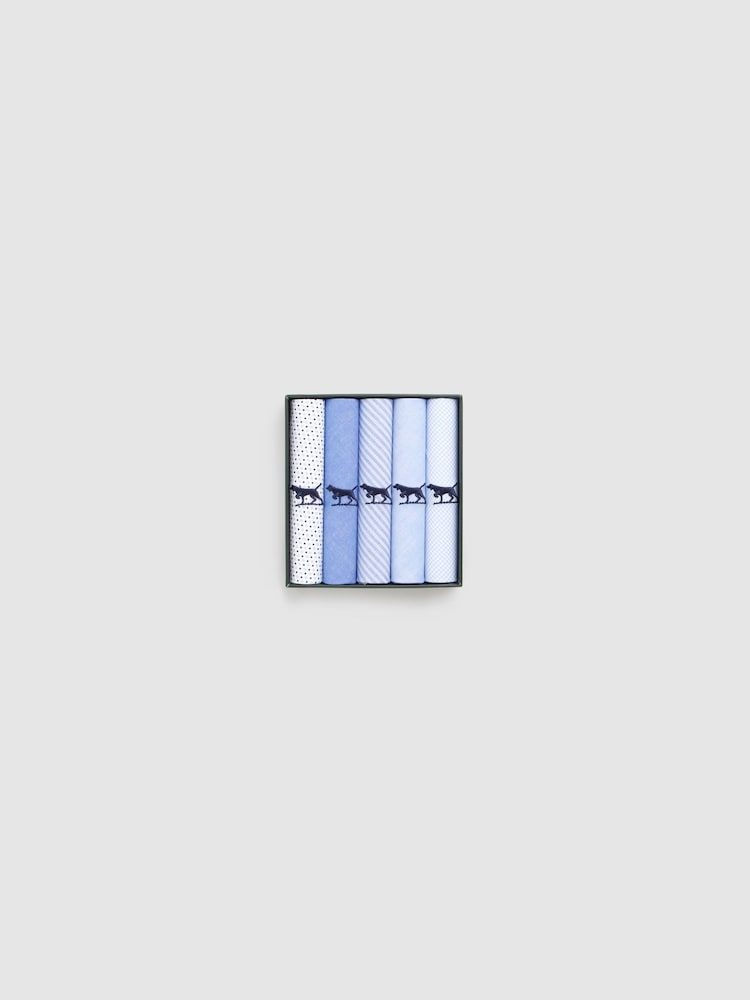 Rodd & Gunn Blue Gunner Handkerchief 5 Pk - Image 2 of 2