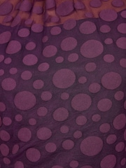 Love & Roses Purple Spot Mesh High Neck Long Sleeve Jersey Top - Image 6 of 6