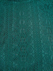 Love & Roses Teal Blue Long Sleeve Lace Top - Image 6 of 6