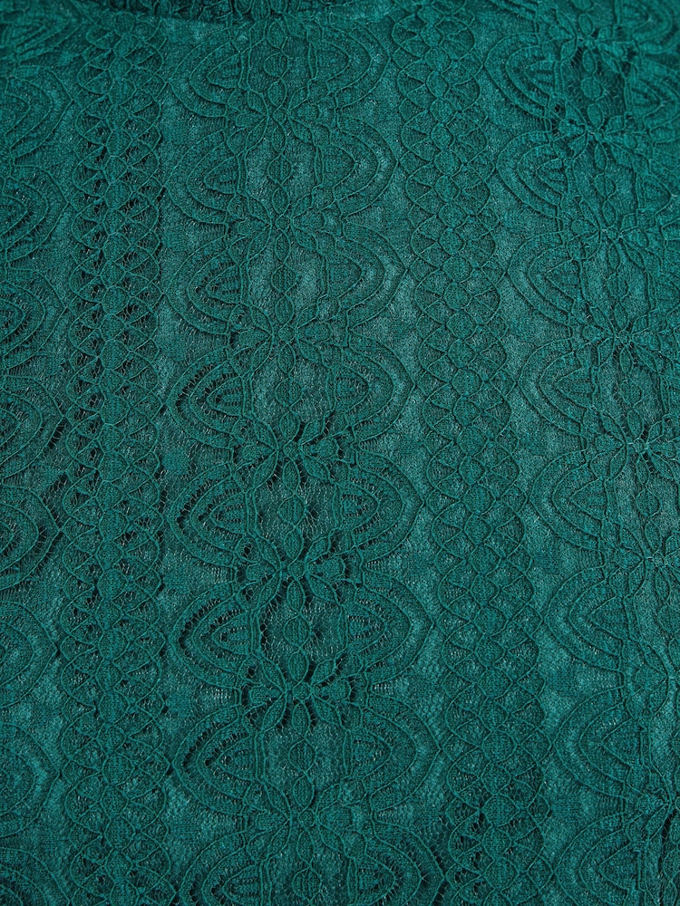 Love & Roses Teal Blue Long Sleeve Lace Top - Image 6 of 6 Love & Roses Teal Blue Long Sleeve Lace Top - Image 6 of 6