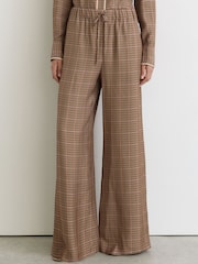 Reiss Minnie Wide-Leg Check Trousers - Larawan 4 ng 6