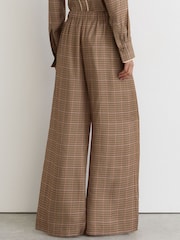 Reiss Minnie Wide-Leg Check Trousers - Larawan 5 ng 6