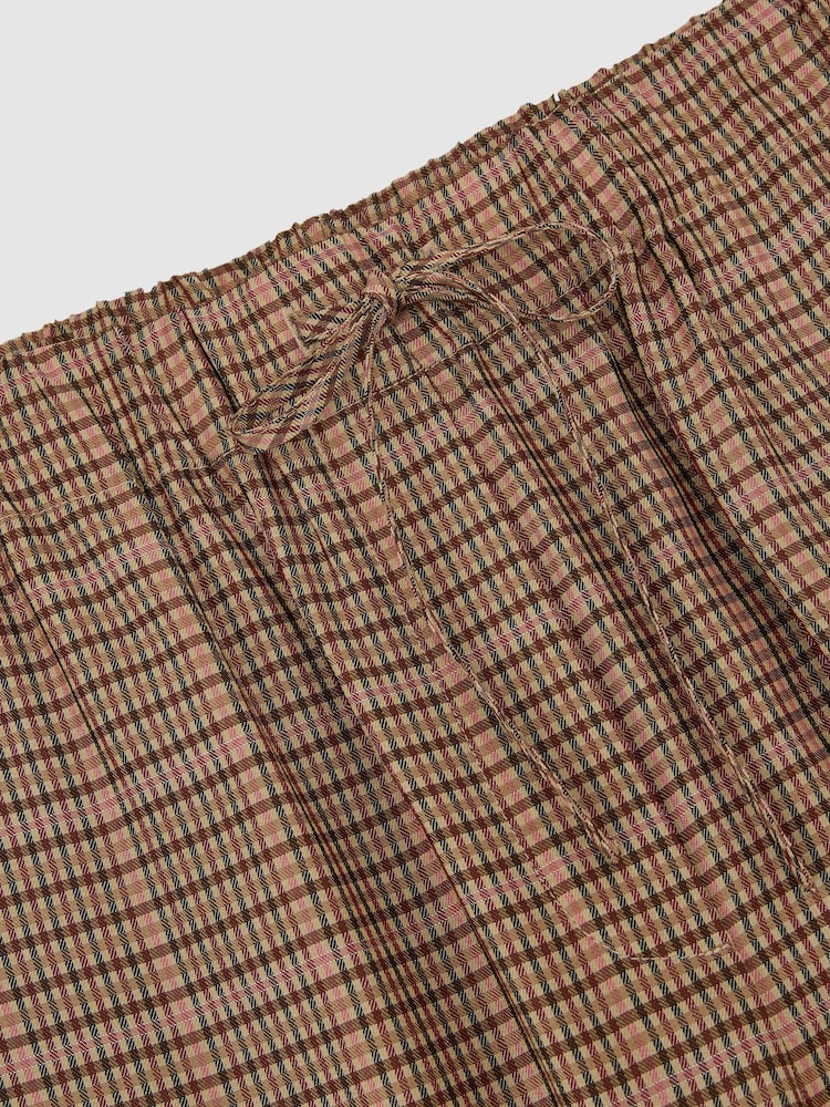 Reiss Minnie Wide-Leg Check Trousers - Larawan 6 ng 6