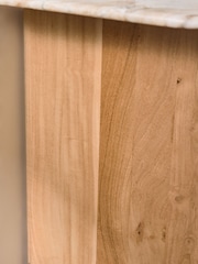 MADE.COM Acacia Wood and Solid Marble Callen Console Table - Image 4 of 6
