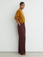 Reiss Tilly Jacquard кең аяқты бүктелген шалбар - 7суретінің 3 суреті