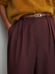 Reiss Tilly Jacquard кең аяқты бүктелген шалбар - 7суретінің 5 суреті