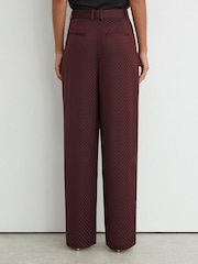 Reiss Tilly Jacquard кең аяқты бүктелген шалбар - 7суретінің 6 суреті