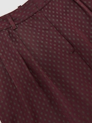 Reiss Tilly Jacquard кең аяқты бүктелген шалбар - 7суретінің 7 суреті