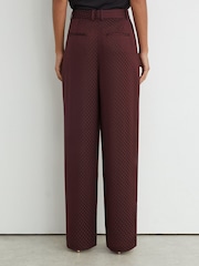 Reiss Tilly Pantalons jacquard amples plissés - Image 7 de 9