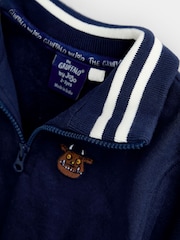 JoJo Maman Bébé Navy Blue The Gruffalo Appliqué Half-Zip Sweatshirt - Image 3 of 4