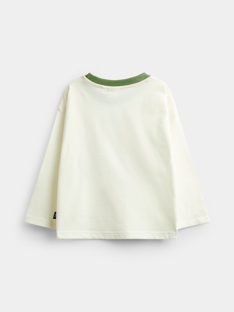 JoJo Maman Bébé Stone Pumpkin Long Sleeve Printed Top - Image 2 of 4 JoJo Maman Bébé Stone Pumpkin Long Sleeve Printed Top - Image 2 of 4