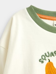 JoJo Maman Bébé Stone Pumpkin Long Sleeve Printed Top - Image 3 of 4