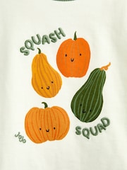 JoJo Maman Bébé Stone Pumpkin Long Sleeve Printed Top - Image 4 of 4
