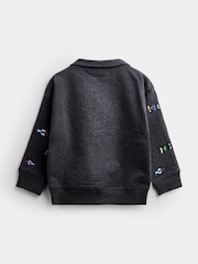 JoJo Maman Bébé Embroidered Half Button Sweatshirt - 圖片 2，共 4