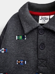JoJo Maman Bébé Embroidered Half Button Sweatshirt - 圖片 3，共 4