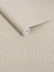 Natural Ticking Stripe 10M Wallpaper - Image 3 of 5