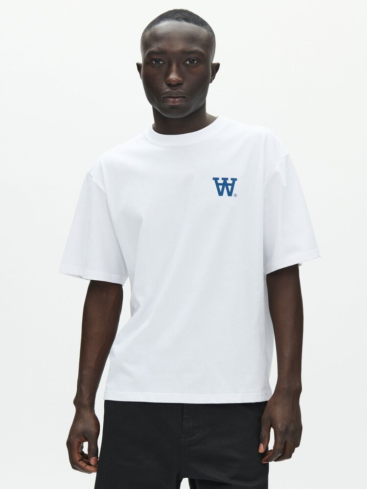 Weiß - Double A by W.W. Liam Fence Print T-Shirt - Bild 1 von 5