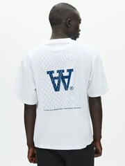 Weiß - Double A by W.W. Liam Fence Print T-Shirt - Bild 2 von 5