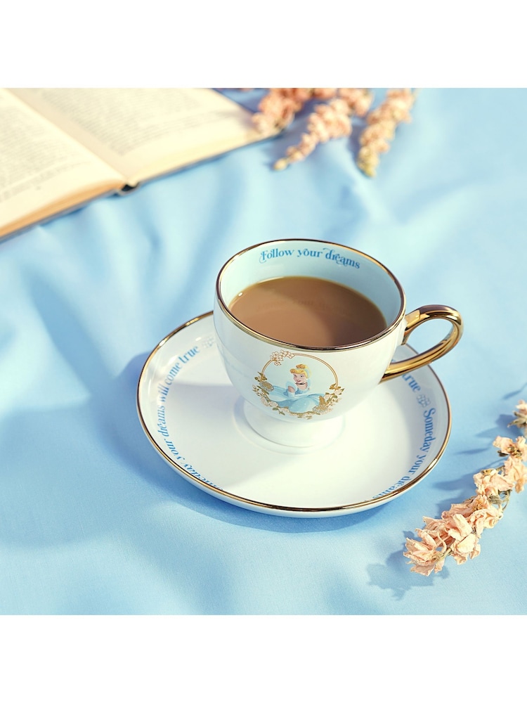 Disney Princess Blue Tea Cinderella Cup & Saucer - Image 1 of 7