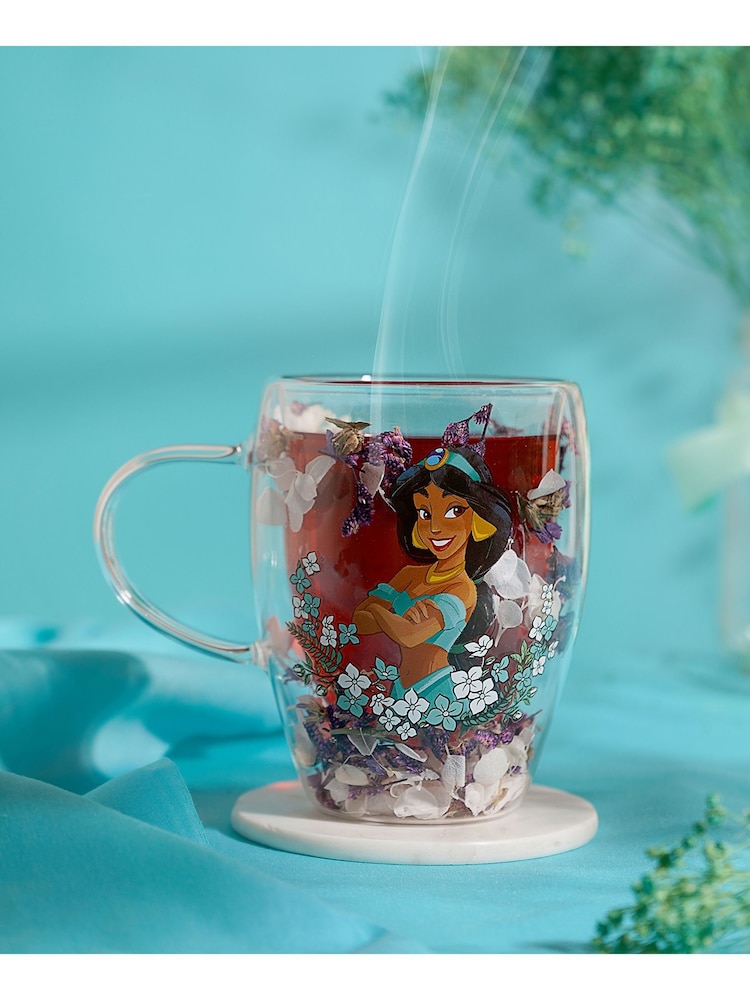 Disney Princess Purple Floral Decorative Jasmine Glass Mug - Image 1 of 5