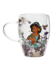 Disney Princess Purple Floral Decorative Jasmine Glass Mug - Image 3 of 5