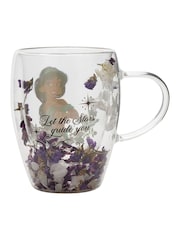 Disney Princess Purple Floral Decorative Jasmine Glass Mug - Image 4 of 5