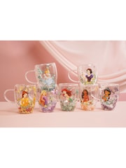 Disney Princess Blue Floral Decorative Cinderella Glass Mug - Image 2 of 5