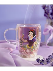 Disney Princess Blue Floral Decorative Snow White Glass Mug - Image 1 of 5