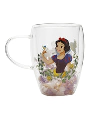 Disney Princess Blue Floral Decorative Snow White Glass Mug - Image 3 of 5