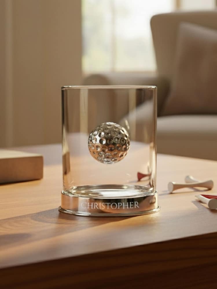 Personalised Golf Pewter by Treat Republic - Image 1 of 4 Personalised Golf Pewter by Treat Republic - Image 1 of 4