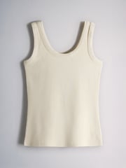 The Set 8 Pack Ribbed Scoop Vests Neutral - Image 3 of 11
