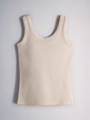 The Set 8 Pack Ribbed Scoop Vests Neutral - Image 8 of 11