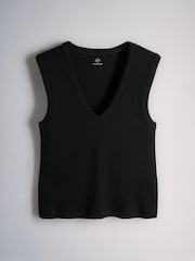 The Set 5 Pack Deep V-Neck Ribbed Vests Multi - Image 6 of 8