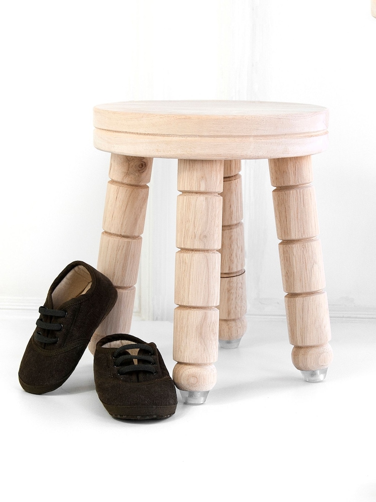 Personalised Cute Face Kids Wooden Stool by Treat Republic - Image 2 of 5