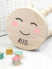 Personalised Cute Face Kids Wooden Stool by Treat Republic - Image 4 of 5
