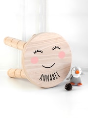 Personalised Cute Face Kids Wooden Stool by Treat Republic - Image 5 of 5