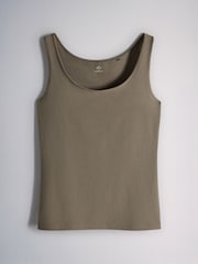 The Set 8 Pack Scoop Neck Wide Strap Vests Neutral/Brown/Black/Ecru/Oat - Image 5 of 11