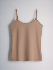 The Set The Set 8 Pack Cami Vests Black/Brown/Neutral/Oat/Cream/White - Image 4 of 11